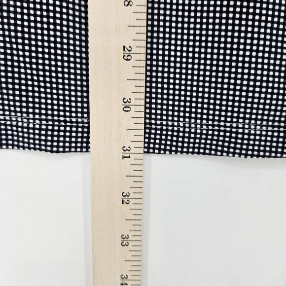 IBKUL Shirt Mens Extra Large Black White Checkered Long Sleeve Golfing Polo - Picture 6 of 10